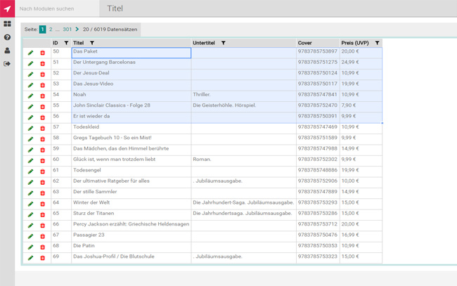 Top Features PIM.RED - Excel Mode - PIM.RED